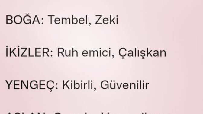 Bir iyi bir de kötü özelliğin desem?