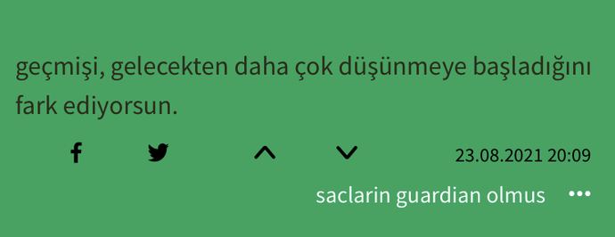 Yaş ilerledikçe fark edilen bir şey söyler misiniz?