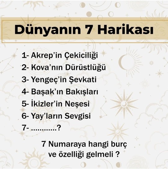 Sence 7 inci sıra kimin?