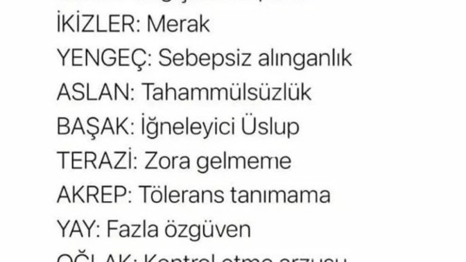 Senin neyi düzeltmen gerekiyor?