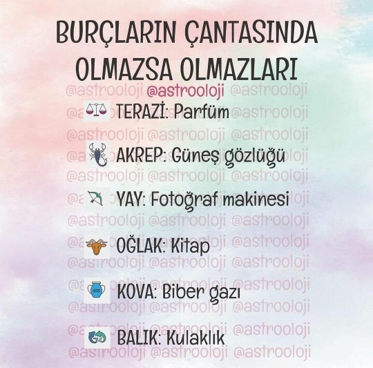 Çantanda olmazsa olmaz nedir acaba?