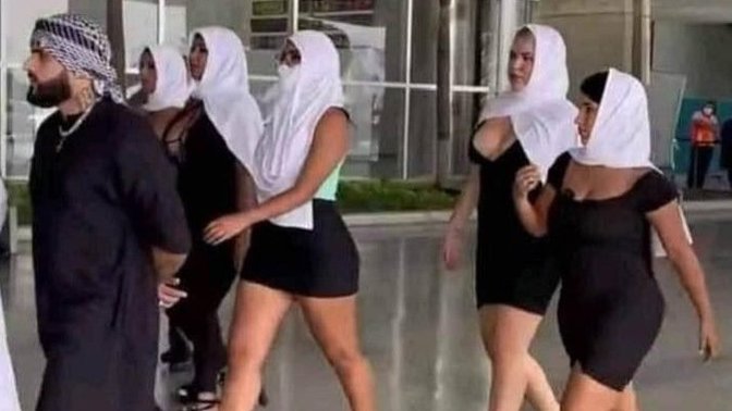Bir arap ve 5 karısı tatilde ne düşünüyorsunuz?