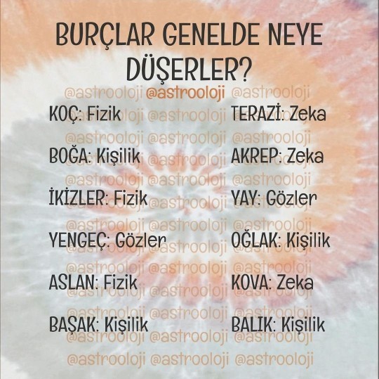 Genelde senin burcun neye düşer?