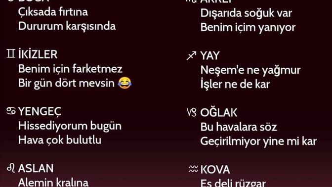 Senin havan nasıl?