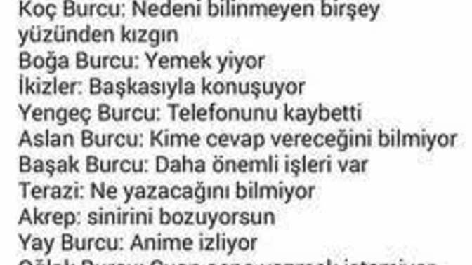Burçlar neden cevap vermez?