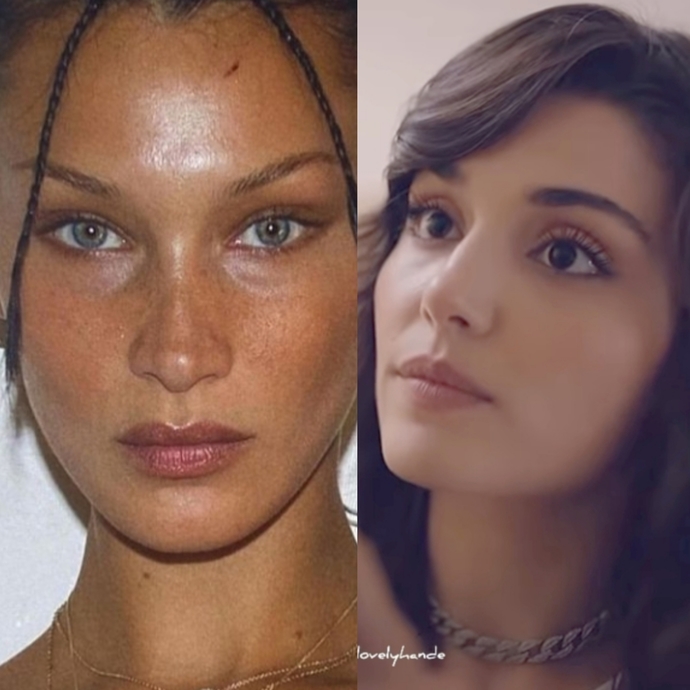 Bella Hadid diyorum karizması, gözleri yeter