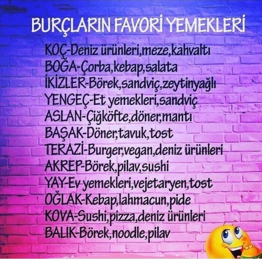 Senin favori yemeğin nedir?