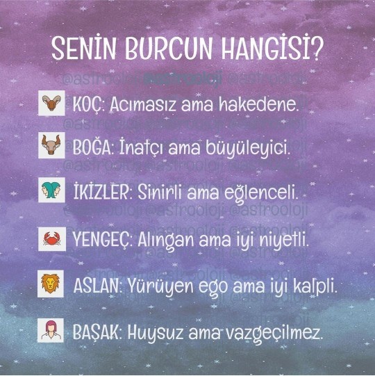 Senin burcun hangisi?
