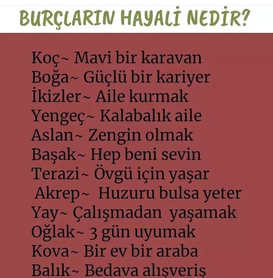 Senin hayalin nedir acaba?