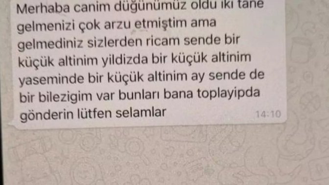Düğünde taktığınız takıları geri ister misiniz?