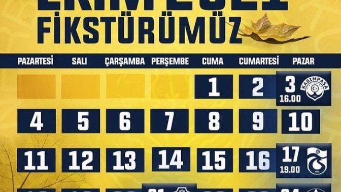 Tuttuğun takımın fikstürünü aylık mı takip edersin yoksa haftalık mı?