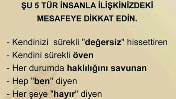 Şu tip insanlardan uzaklaşın diyorlar ama nasıl?