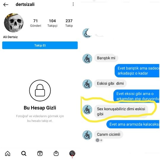 Engelli birisi bir kızı taciz ediyor bakın lütfen?
