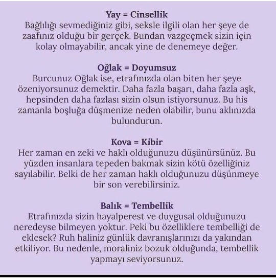 Sen en kötü yönlerin nedir?
