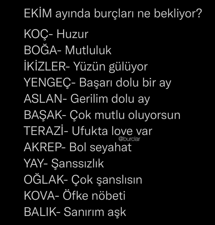 Ekim ayında sizi neler bekliyormuş merak ettiniz mi?