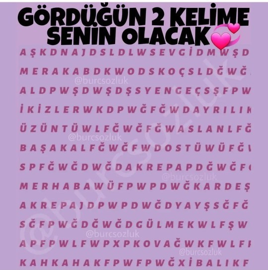 Gördüğün iki kelime senin olsa neyin olurdu?