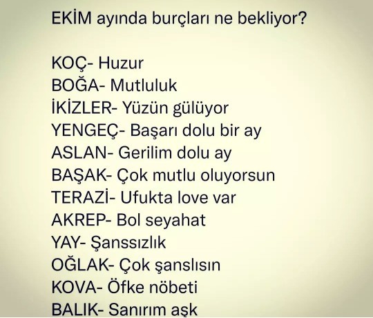 Ekim ayında seni ne bekliyor?