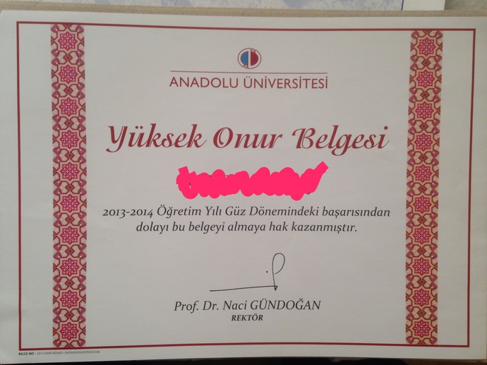 Başarı belgesi