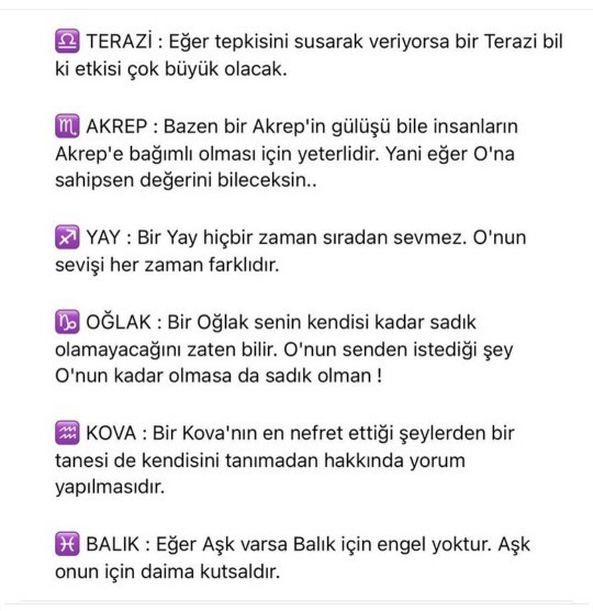 Burçların Özellikleri?