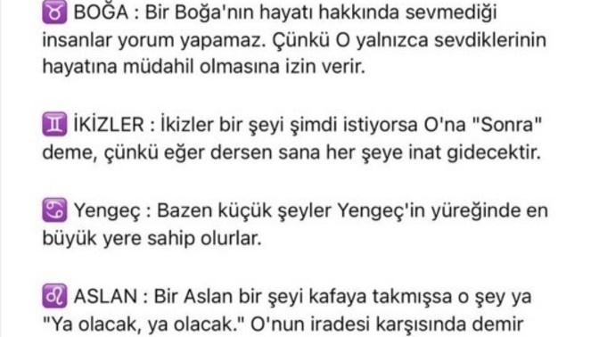 Burçların Özellikleri?
