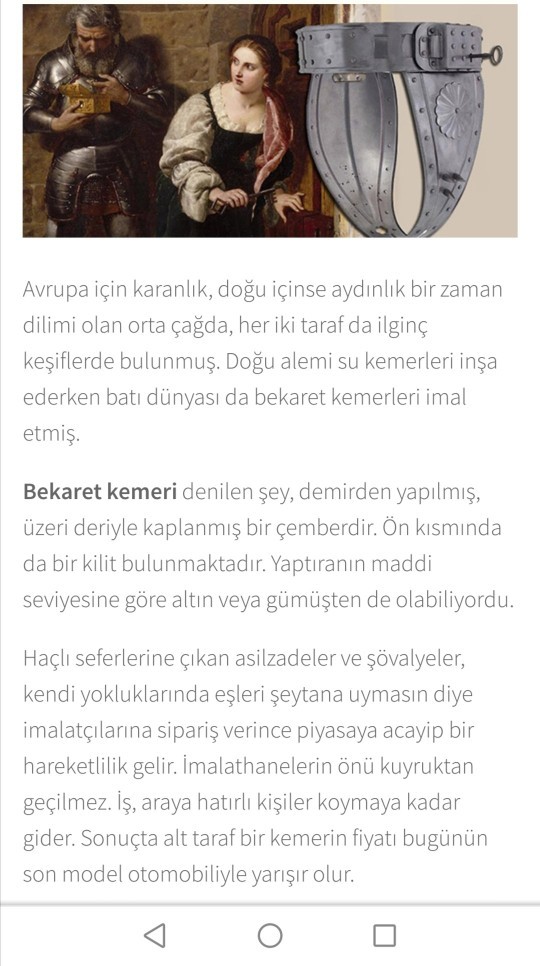 Orta Çağ'da kadınların, eşleri aldatmasın diye eşlerine zehir vermeleri hakkında ne düşünüyorsunuz?