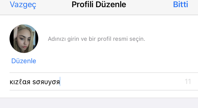 WhatsApp şekilli nick yazma nasıl yapılır?