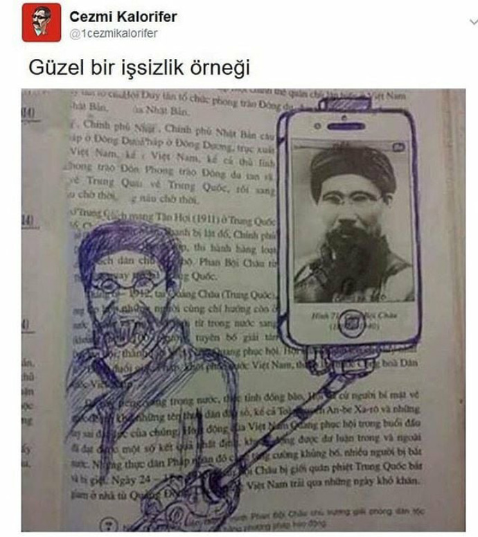 Ders kitaplarınıza resim çizer miydiniz?