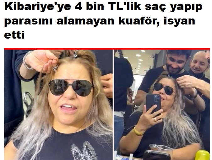 Kibariyenin saçını yapan kuaför isyan etti! Siz olsaydınız ne yapardınız?