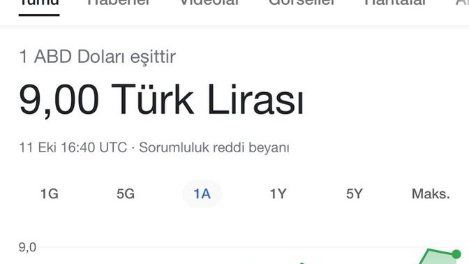 An itibariyle 1 dolar 9 lira oldu. Ne düşünüyorsunuz?