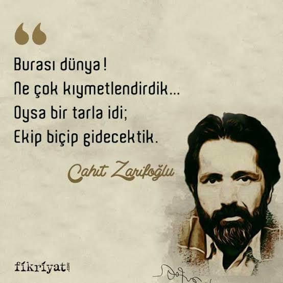 Cahit Zarifoğlu sever misin?