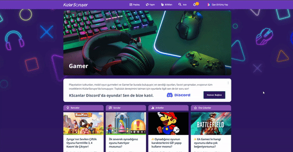 Gamer’da Discord arka planı bizlerle. Nasıl buldunuz 🎮?