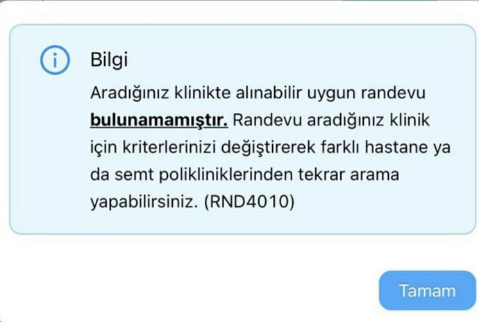 Son zamanlarda hastane için randevu alınamamasını neye bağlıyorsunuz?