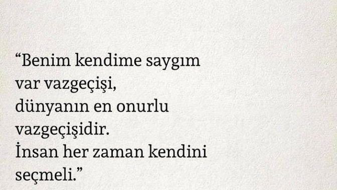 Kendinize saygınız var mı?