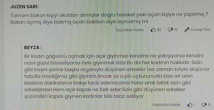 Kadınların açık giyinmesi erkeklere taciz etme hakkı verir mi?