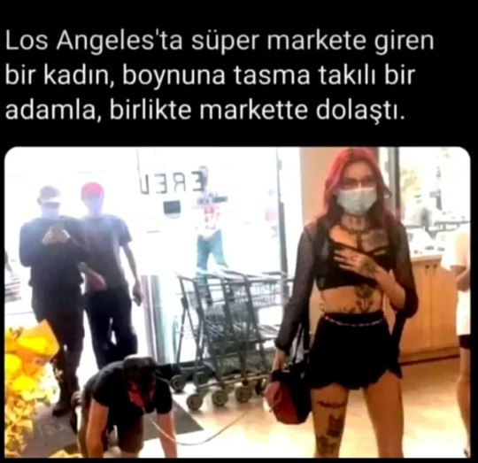 Böyle şey olur mu adamın boynuna tasma takmis mutlumu acaba?
