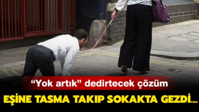 Böyle şey olur mu adamın boynuna tasma takmis mutlumu acaba?