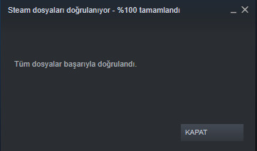 Doğrulandı.