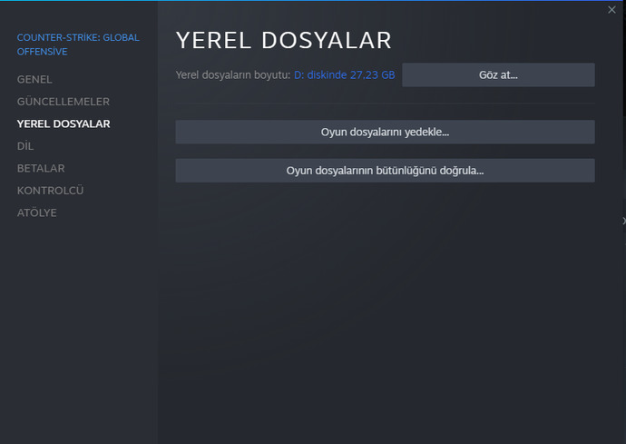 Yerel Dosyalar