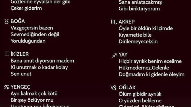 Burçların ayrılık sözleri! Senin ayrılık sözün ne peki?