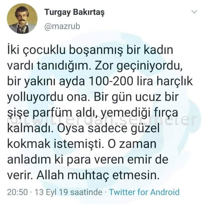 Sizce toplumda birine para veren emir de mi verir?