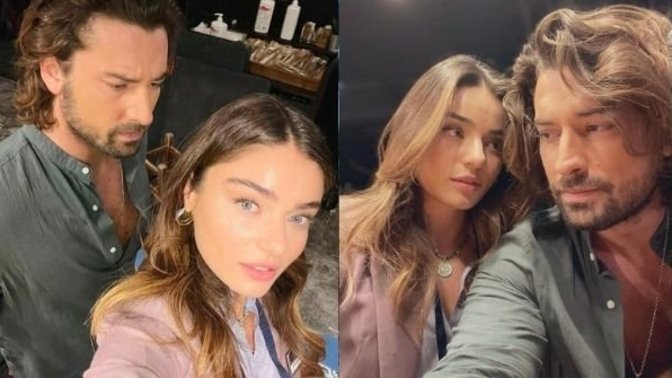 Ayça Ayşin Turan ve Alp Navruz’dan set pozları! Yeni bir aşk mı doğuyor yoksa?