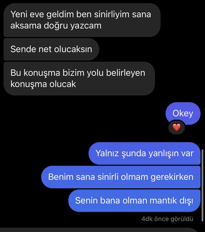 İlk buluşma da yaptığı saçma hareketler ve kendini haklı bulması?