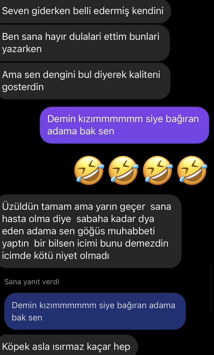 İlk buluşma da bana saçma sapan muhabbetler yapan adamın yazdığı son mesajlara bakın?