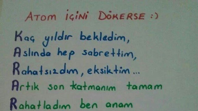 İsminize özel akrostiş yapayım mı?