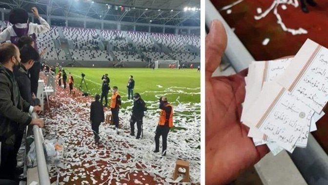 Kur'an-ı Kerim sayfalarını konfeti şeklinde sahaya attılar bu din düşmanlarının amacı nedir?