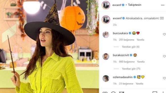 Fahriye Evcen'in Cadılar Bayram'ı için verdiği pozlar beğenildi! Sence nasıl?
