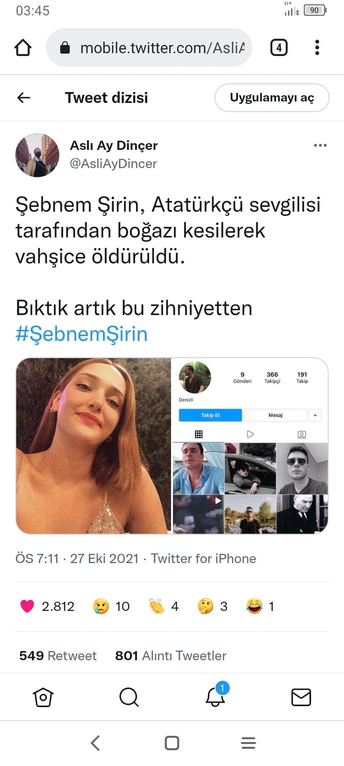 Aslı Ay Dinçer öldürülen kız için Atatürkçü sevgilisi tarafından öldürüldü dedi ne düşünüyorsunuz?
