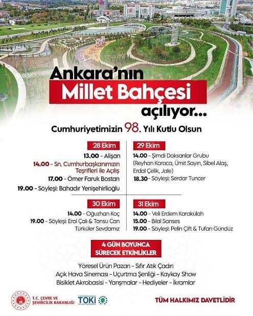 Ankara  AKM Millet Bahçesi Açılıyor olmuş mu?