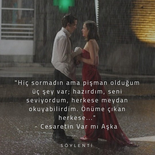 Cesaretin var mı aşka?