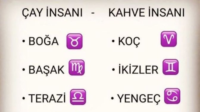 Burçlar çay mı sever kahve mi, ne kadar doğru istatistik?